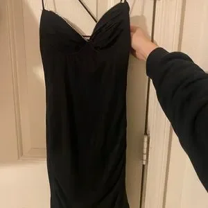 open lace back dress Ada Rhinestone Open Back Mini Dress